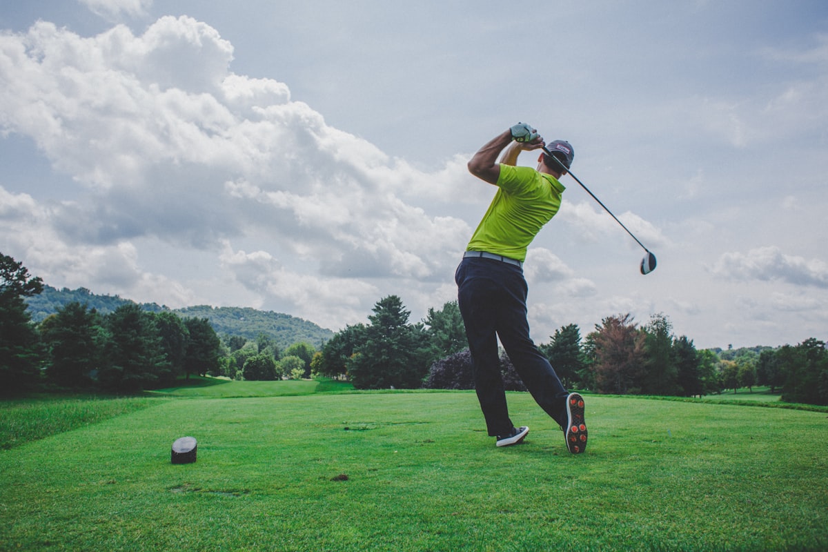 Golfer on course